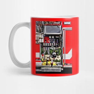 Fireman - Dials and Hoses on Fire Truck Mug